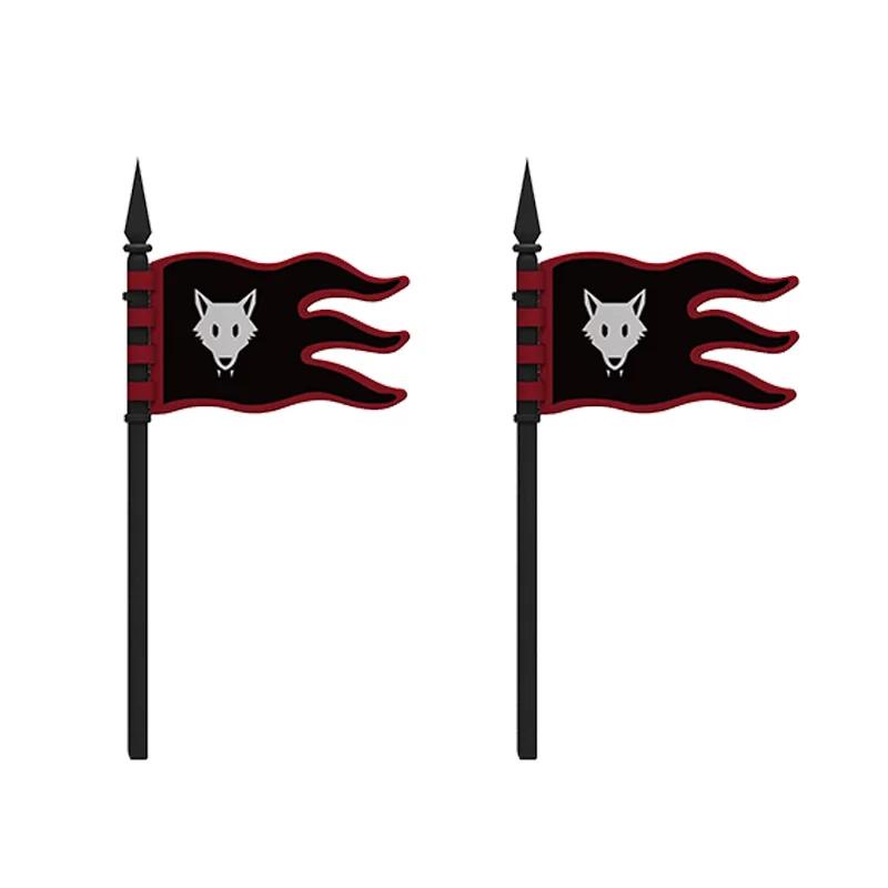 Medieval Knight Armored Troops Ancient Army Soldiers Mini Weapon Equipment Flag Model Building Blocks Kids Toys Birthday Gifts