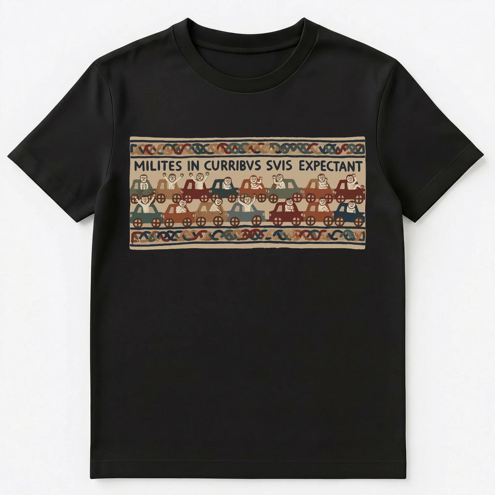 Commuter Latin Traffic Jam Humor History Lover Tapestry Unisex T-Shirt S