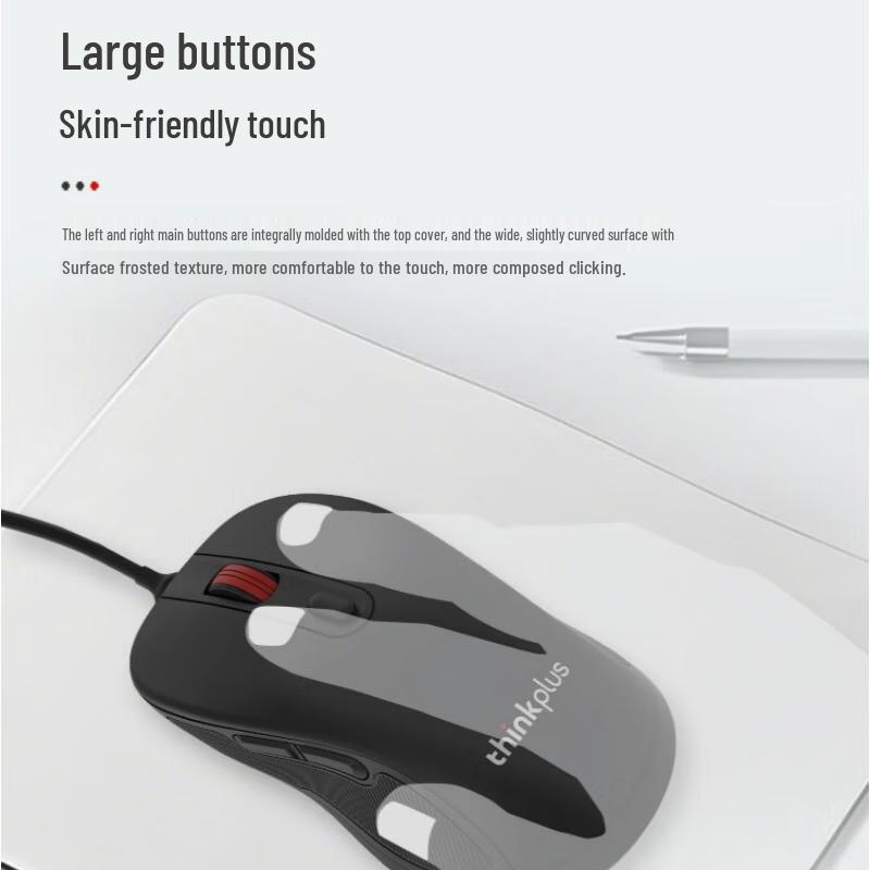 Lenovo M10 Pro Ergonomic Silent Wired Office Mouse 5-Pack