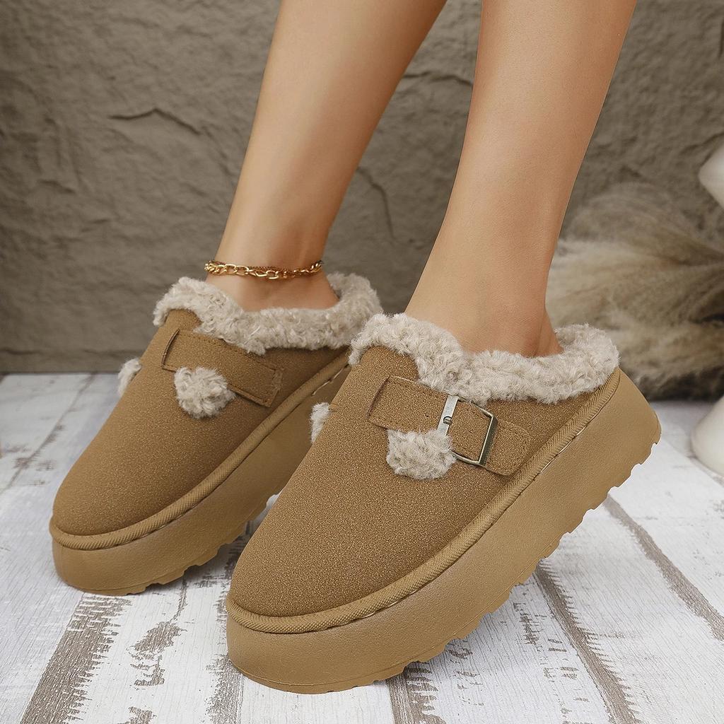 Fashion Winter Women Boots Plush Fashion Retro Cotton Shoes Women Flat Sole Platform Slippers Women New Trend Luxury Comfortable Boots