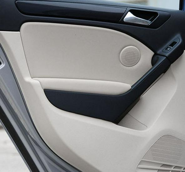 Volkswagen Golf 6 Door Panel Leather Wrap - Armrest Cover for Interior Renovation.