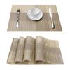 Weave Stripe Table Mat PVC Pallet Coaster 30*45cm Placemats  For Dining Table