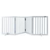 Free Standing Dog Gate 24x80.3 Inch Freestanding Pet Gate Foldable White