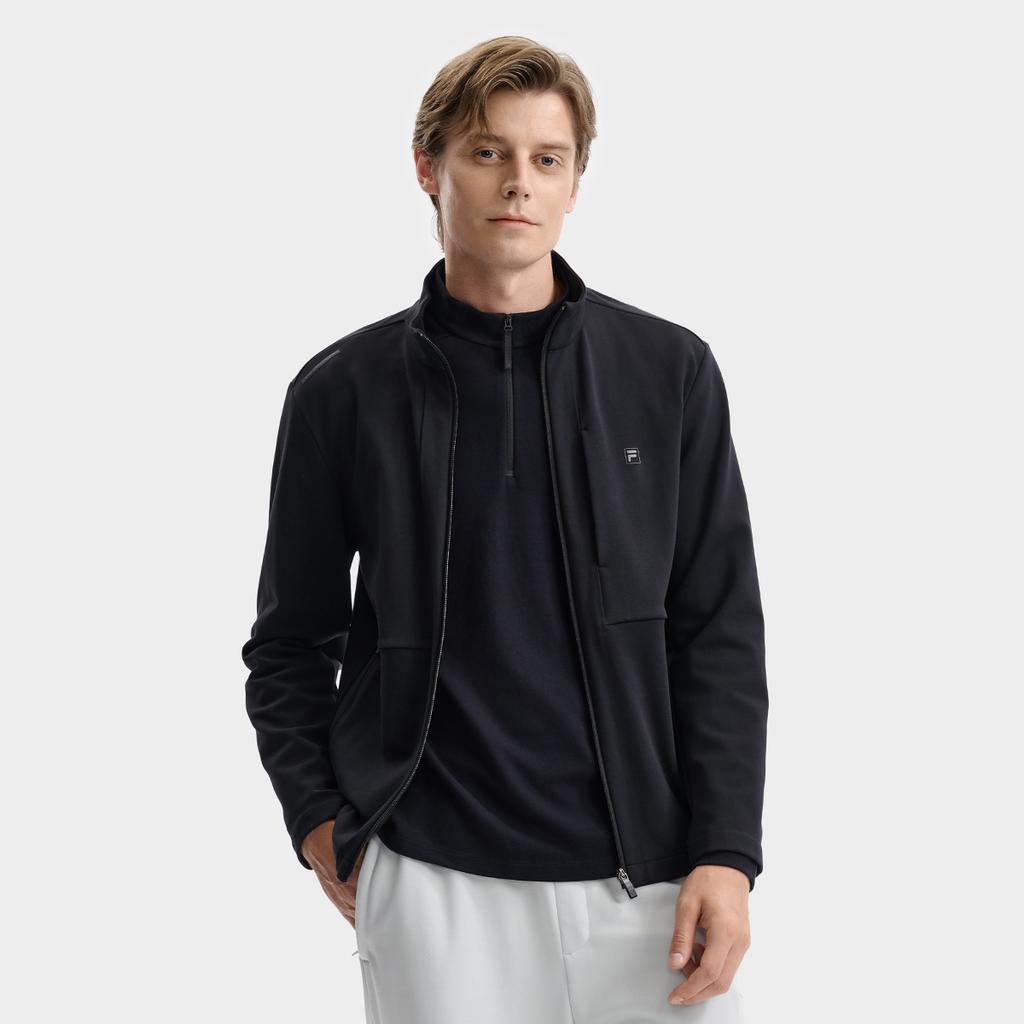 Fila White Simple Fashion Casual Versatile Fleece Warm Jacket Men Jacket Black F11M543502FBK