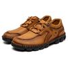 New Men Leather Casual Shoes Outdoor Antiskid Hiking Shoes Street Cool Sneaker