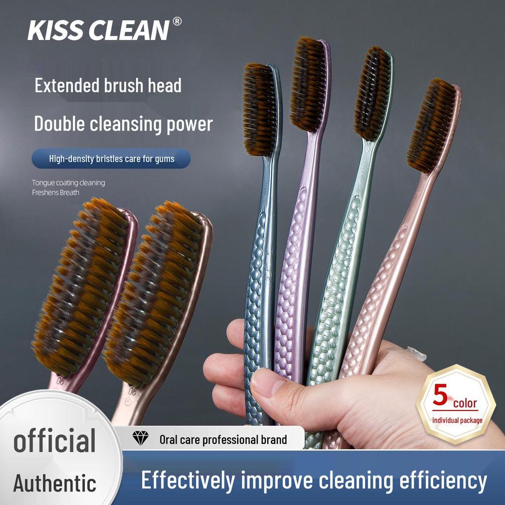High-End Gilded Series: Large Head Soft Bristle Toothbrush for Men - Family Pack