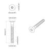 Confirmat Screws 2 Pcs Silver Ø7 X 50 Mm Metal