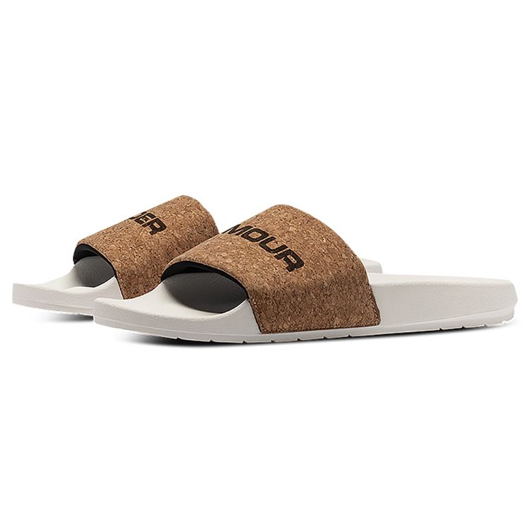Under Armour Core Remix Fashion Simple Slippers Unisex Slippers Brown 3023779-100