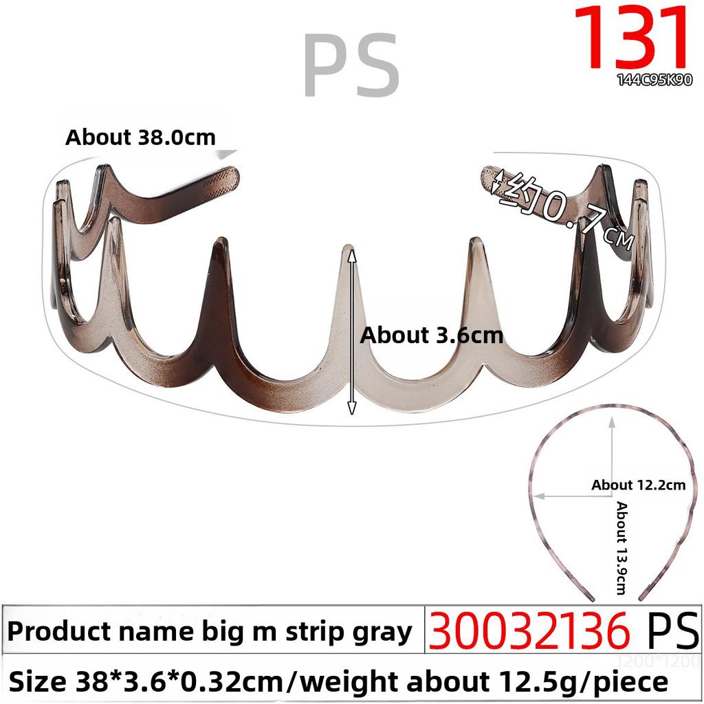 Mattiertes Haarband Sommer Gesichtsreinigungs-Stirnband Make-up Rutschfest Wellenförmig Gezahnt Pony Unsichtbare Haarspange