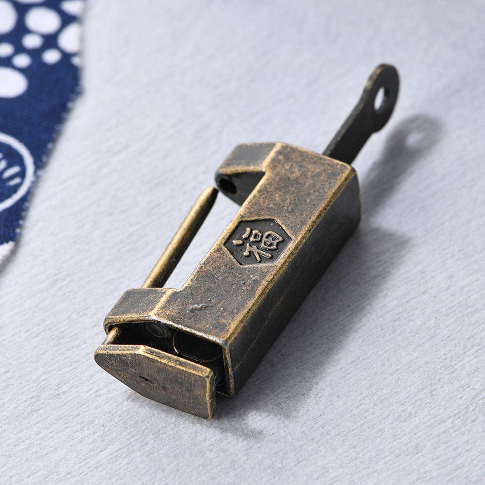 Antique Padlock Mini Bronze Lock Decorative Vintage Lock  Jewelry Storage Box