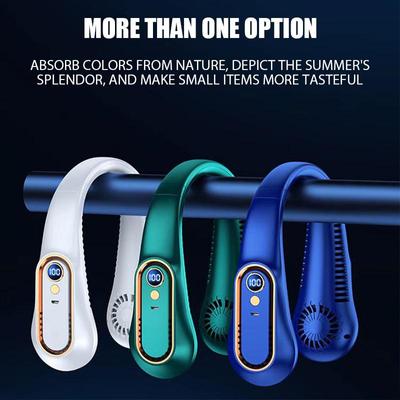 Portable USB Rechargeable Electric Fans  Mini Hanging Neck Fan Bladeless Fan Wearable Personal Sports Fan