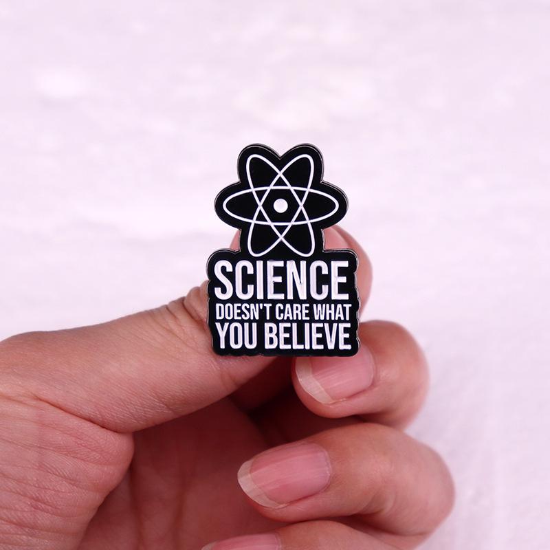 Science Over Belief Brooch Badge