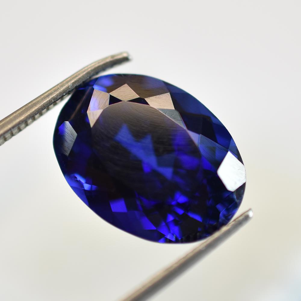 Natural Blue Tanzanite Loose Gemstone 9.20 Ct Oval Cut for Jewelry Making and Gem Collections
