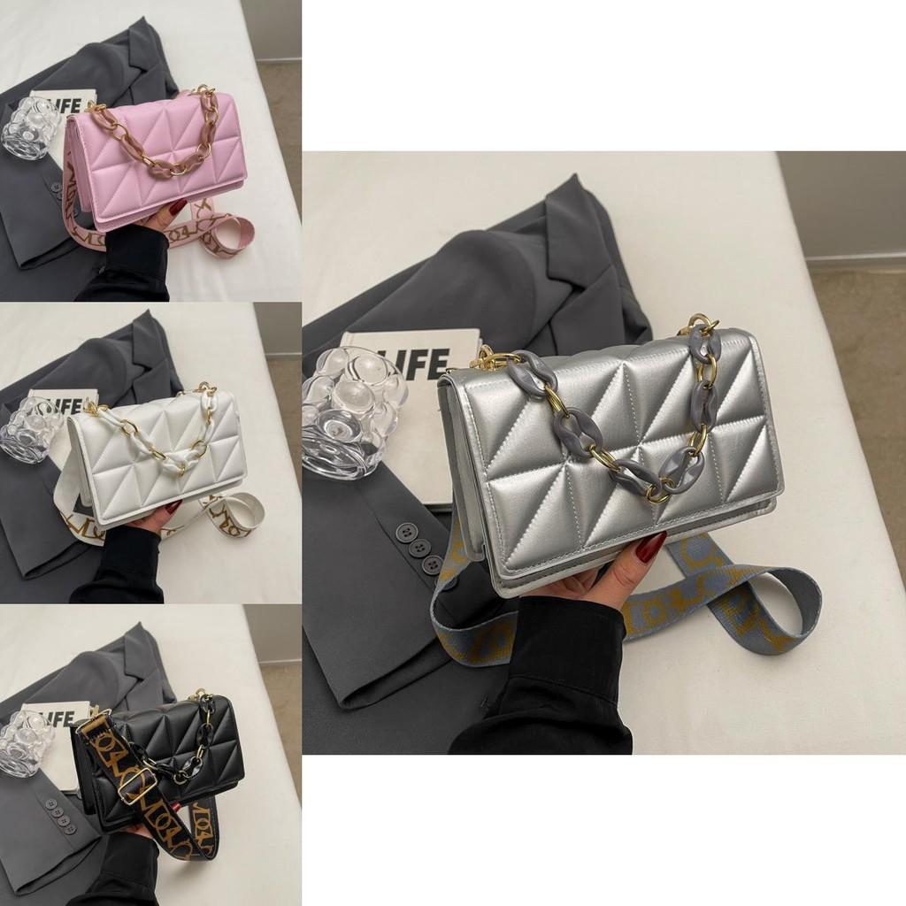 Stylish Pu Women's Shoulder Bag Modern Aesthetic Small Square Crossbody Bag