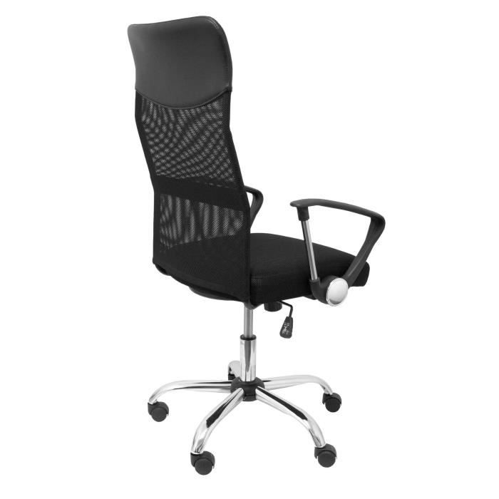 Fauteuil directionnel ergonomique avec mécanisme de basculement, accoudoirs fixes et réglables en hauteur - Dossier en maille