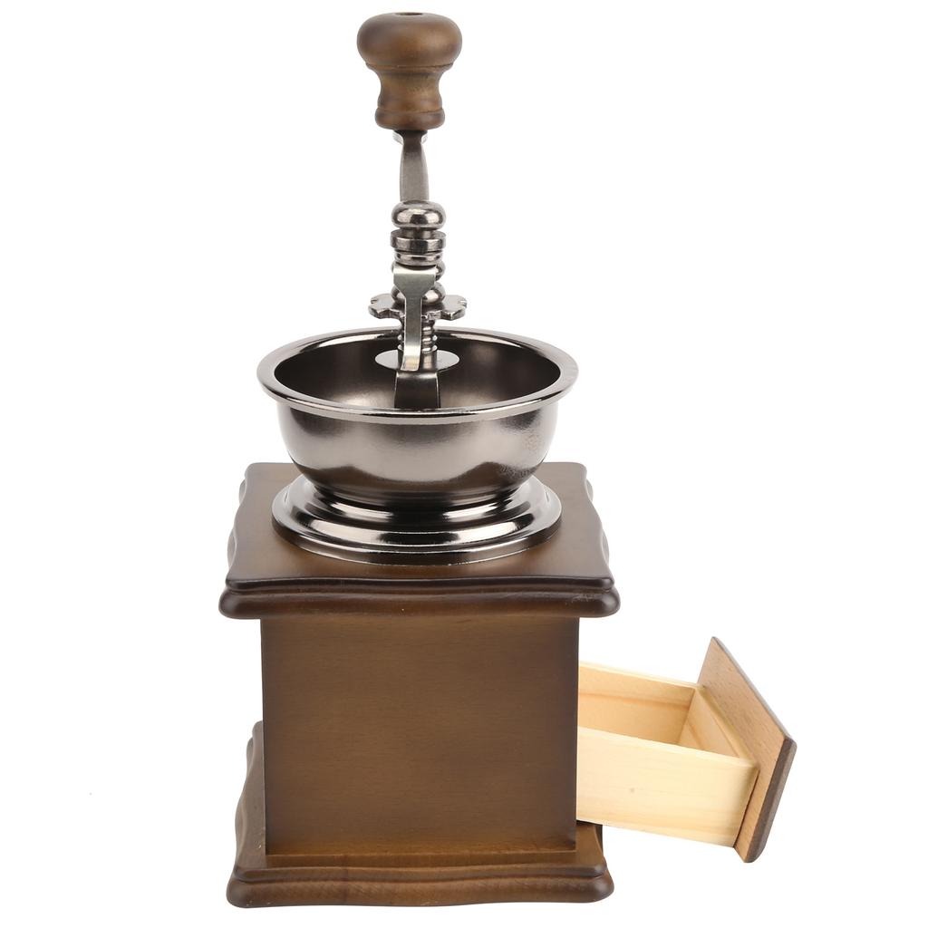 Handkurbelmühle Stahlkern Manuelle Kaffeebohnenmühle Retro-Mühle für Zuhause Camping