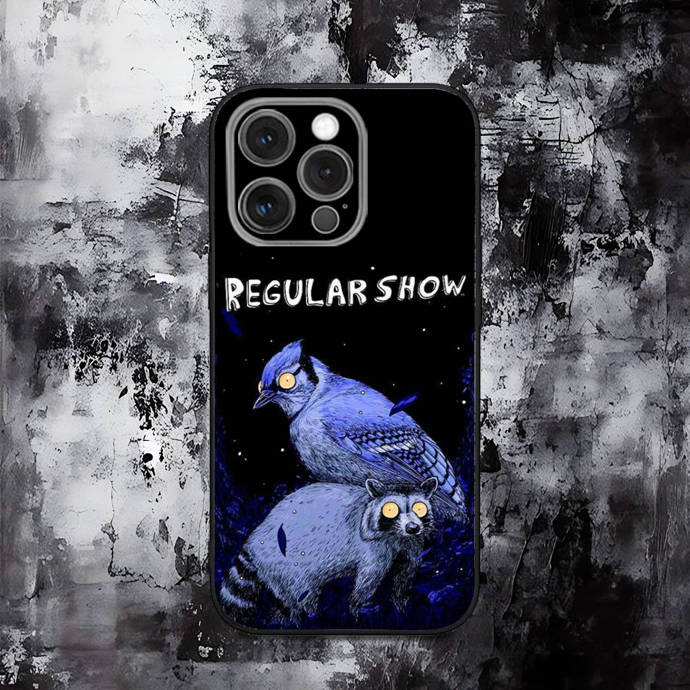 R-RegularS Cute Show Phone Case For iPhone 16,15,14,13,12,11,Pro,Max,Plus,X,XS,SE,E,Mini,Soft Silicone Black Case