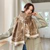 Imitation cashmere letter carriage scarf women's high-end double-sided scarf thickened warm shawl versatile scarf