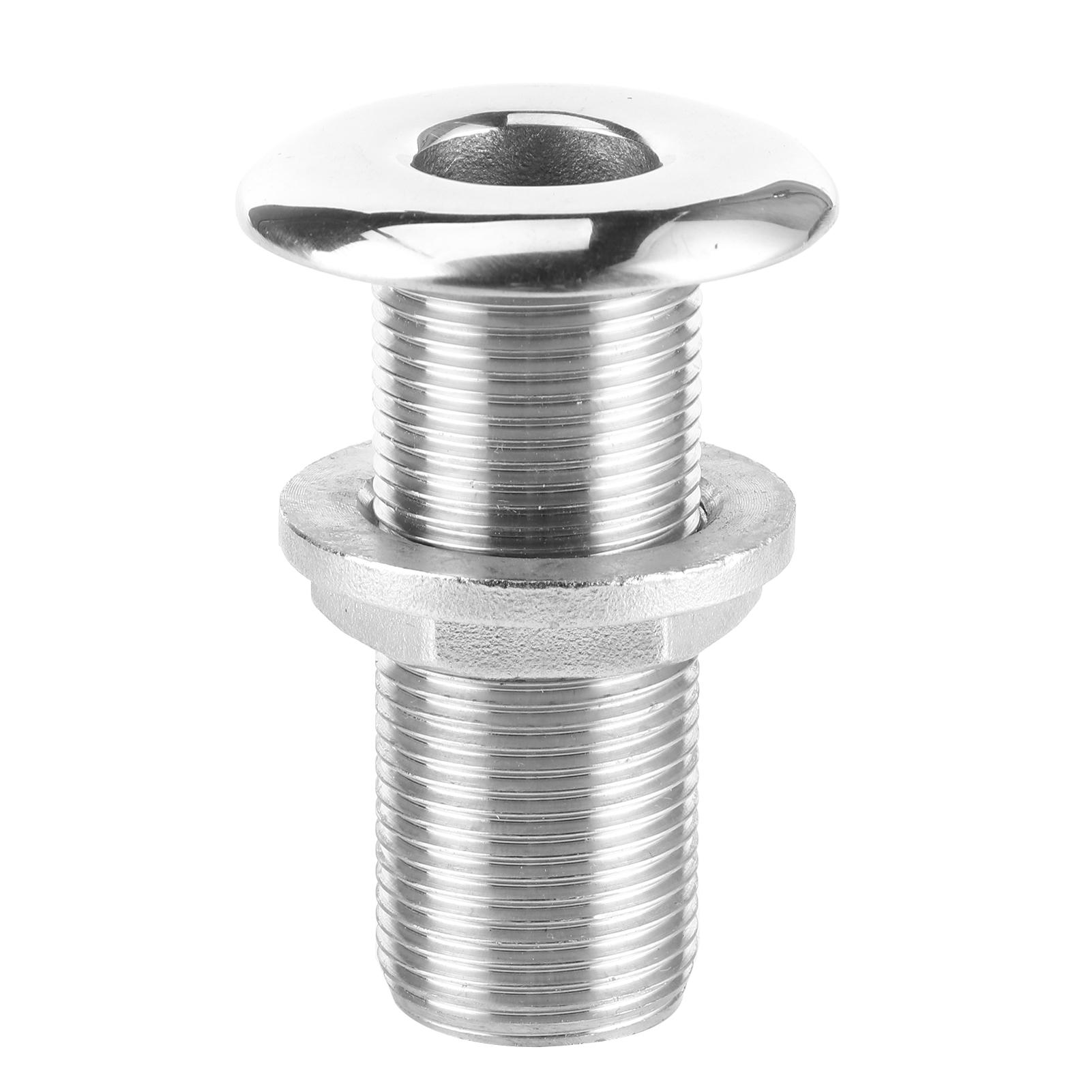 

316 Stainless Steel Thru Hull Water Drain Hose Barb Hardware Fittings for Rowing Boats Yacht1 2in Inner Diameter for