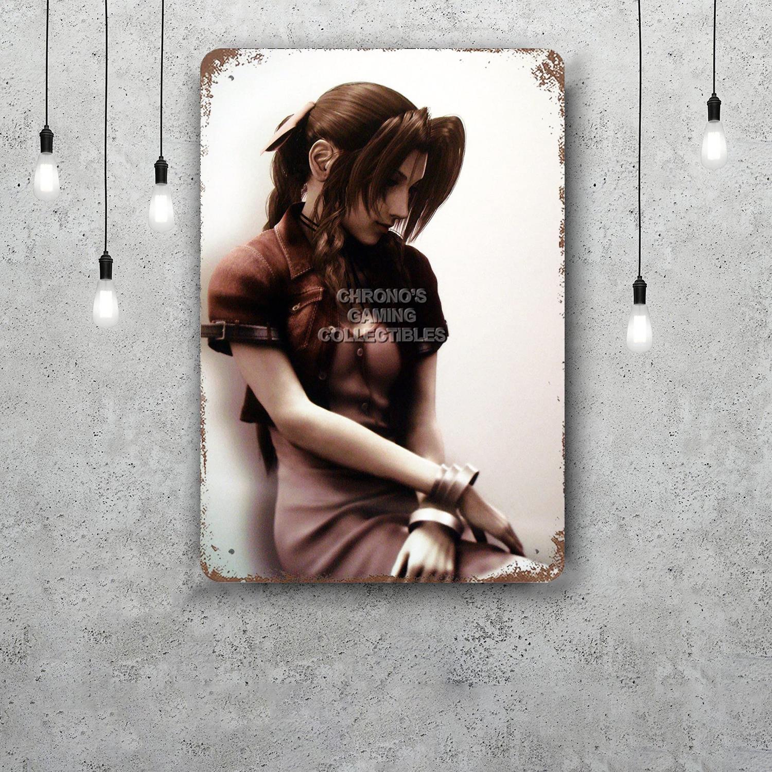 

aerith gainsborough game Retro Vintage Tin Sign Poster Decorative Plaque Metal Plate Wall Decor 20x30cm（7.8x11.8inch）