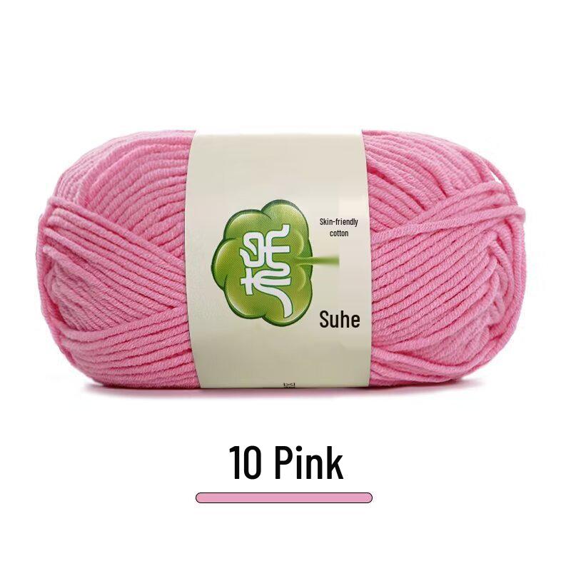 Combed Milk Cotton 5-Strand Yarn Pack for Hand-Knitted Scarves, Medium Thick, DIY Blanket Knitting, Crochet Material.