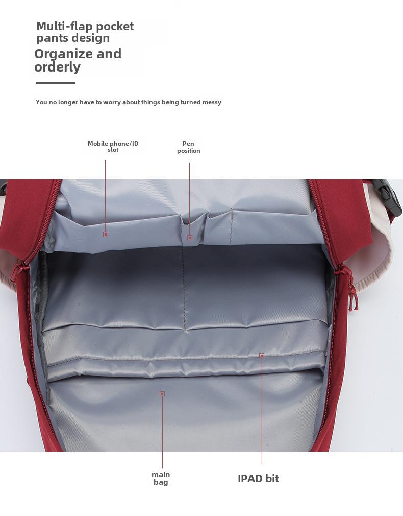 Japanese Waterproof Oxford Cloth Backpack - Large Capacity, Lightweight, Simple Design for Female College Students