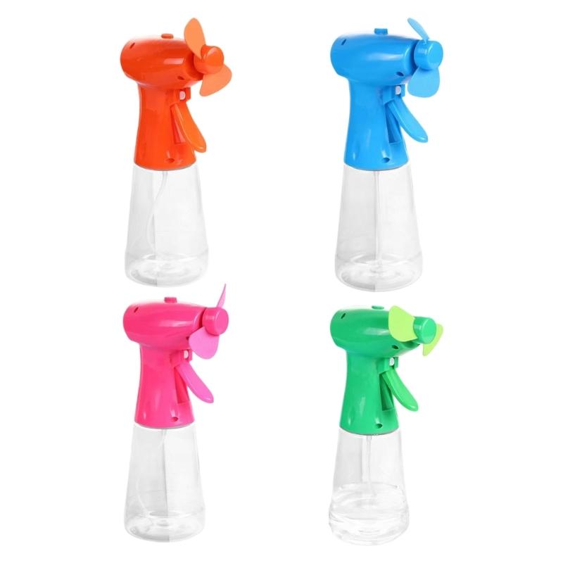 4Pcs Rotating Head Manual Sprayer Cooling Fan Handheld Mist Humidifying Cooling Fan for Outdoor Activities Party Gift 1