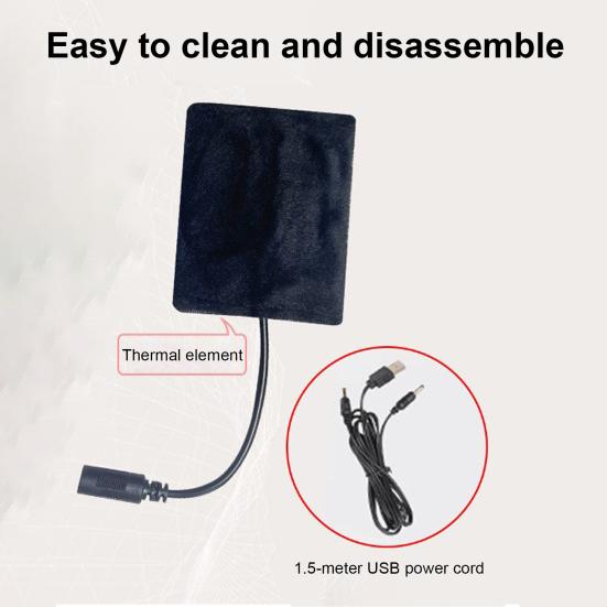 1 Pair USB Heated Gloves Fleece Lined Anti-slip Touchscreen Warm Cold Weather Winter Outdoor Cycling Men Women Electric Heating Gloves