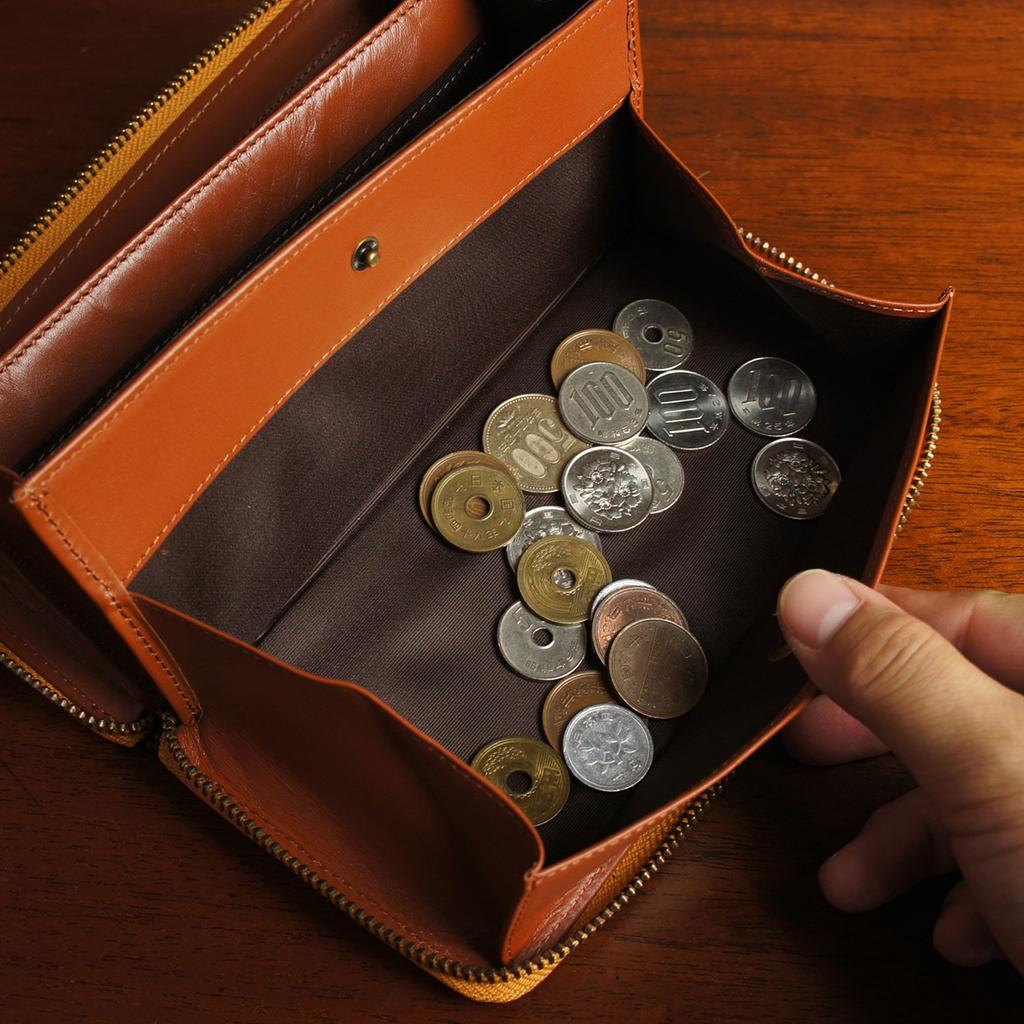 Long Wallet for Men and Genuine Round Garcon Wallet with Box Coin Purse E-mono Women, Leather, Zipper, (Green)