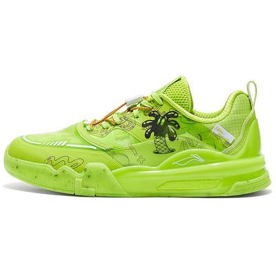 Steven Harrington x Li Ning LINGTENG Colección de Skateboard Zapatillas de Skateboard Caña Baja para Hombre Verde Jugo de Frutas AEPT019-1