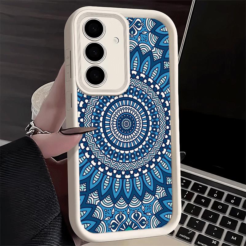 Phone Case for Samsung Galaxy S26 S25 Ultra S24 FE Mandala Style Pattern Shell S23 Plus S22 + S21 S20 5G Soft Silicone Funda