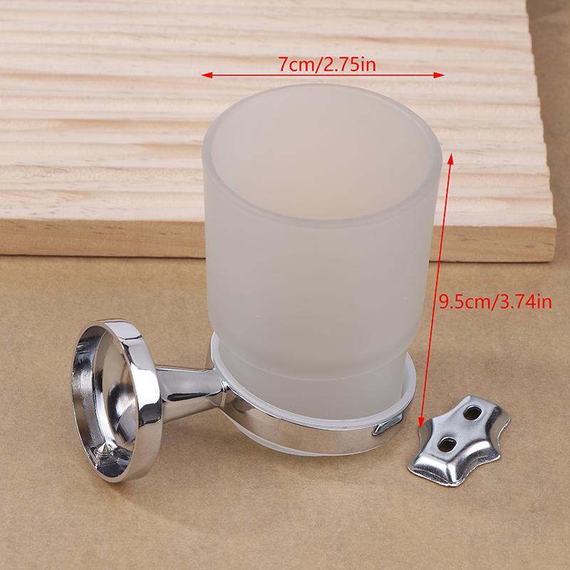 

Ванная комната Современный настенный держатель для зубных щеток Рамка для стакана для стеклянной чашки Органайзер для хранения в ванной комнате Чашка для зубных щеток Инструменты Туалетная комната