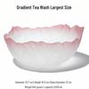 Gold Rim Lead-Free Crystal Salad and Dessert Bowl Set with Hammered Texture
