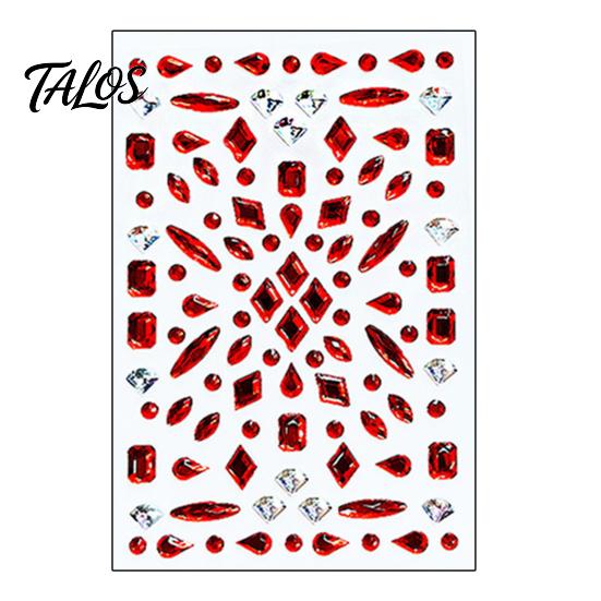 Waterproof Gem Makeup Decals Halloween Scar Face Stickers, Rhinestone Wound Body Art Glow In The Dark Party Gems Decals, Self Adhesive Temporary