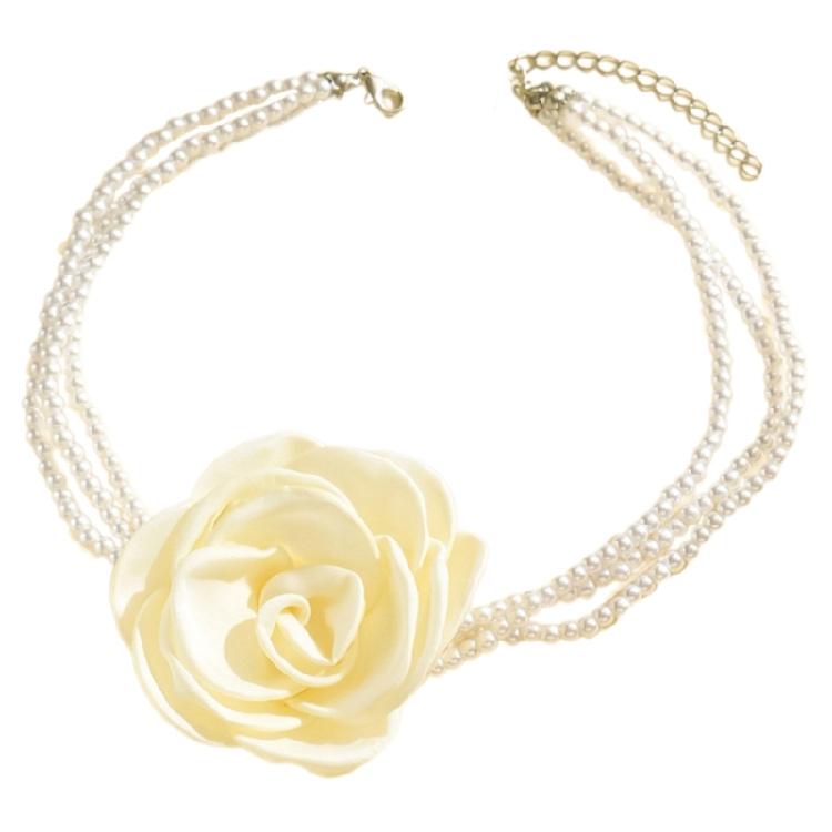Stylish Pearls Necklace Fashionable Personality Necklace Comfortable Neck Chain  for Women Bead Chain b