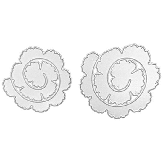 

2 шт./компл. трафаретная форма DIY принадлежности для скрабукинга углеродистая сталь спираль украшения цветок металлический штамп для резки для дома серебряный