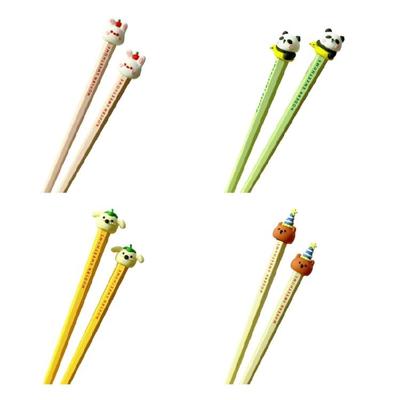 Feste Animali Divertenti Bacchette in Lega Posate Resistenti al Calore Lavabili in Lavastoviglie Con Texture Antiscivolo Per Pasti in Famiglia