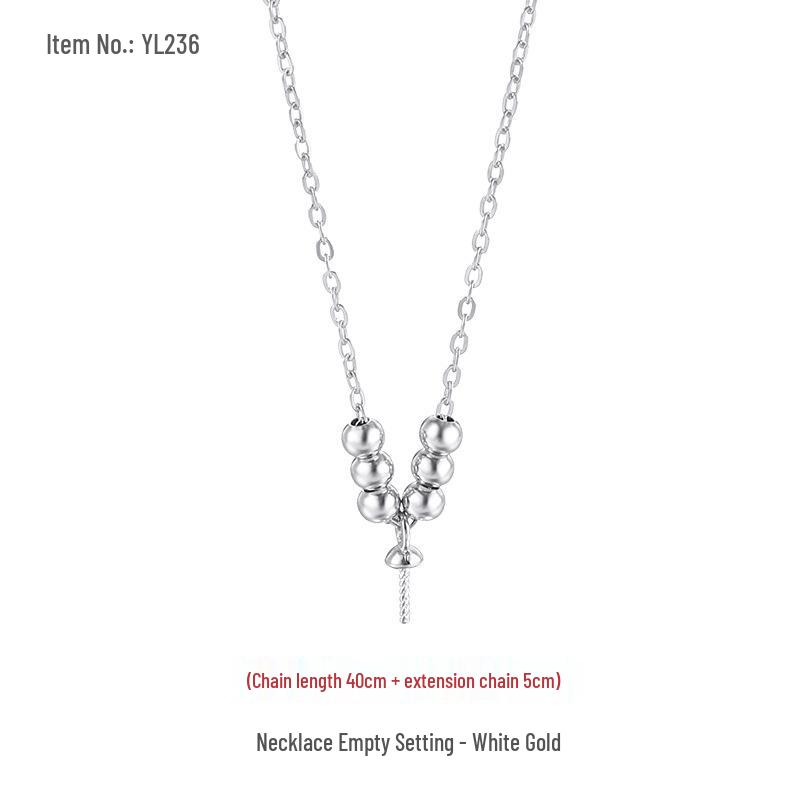 

925 Sterling Silver Pearl Necklace Women s Adjustable Pendant with Cross Chain платиновий