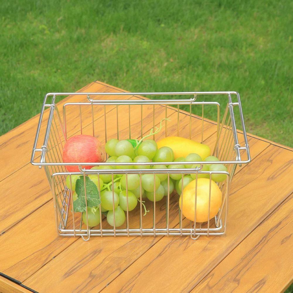 Portable Foldable IGT Basket Hollow Design Camping Picnic Basket Drain Basket Picnic