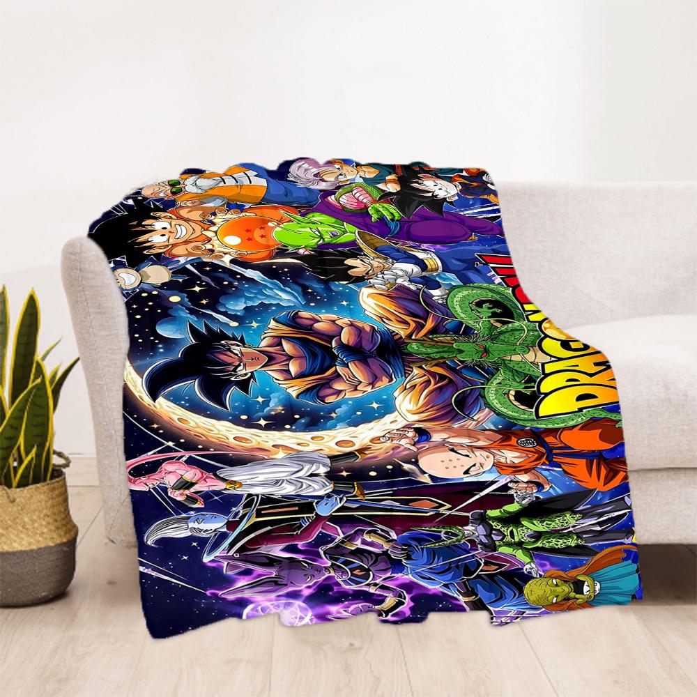 1PC Dragon Ball Heroes Outdoor Flannel Throw Blanket - HD Printed Lightweight Soft Warm All-Season Blanket for Sofa, Bed, Travel, Camping 092