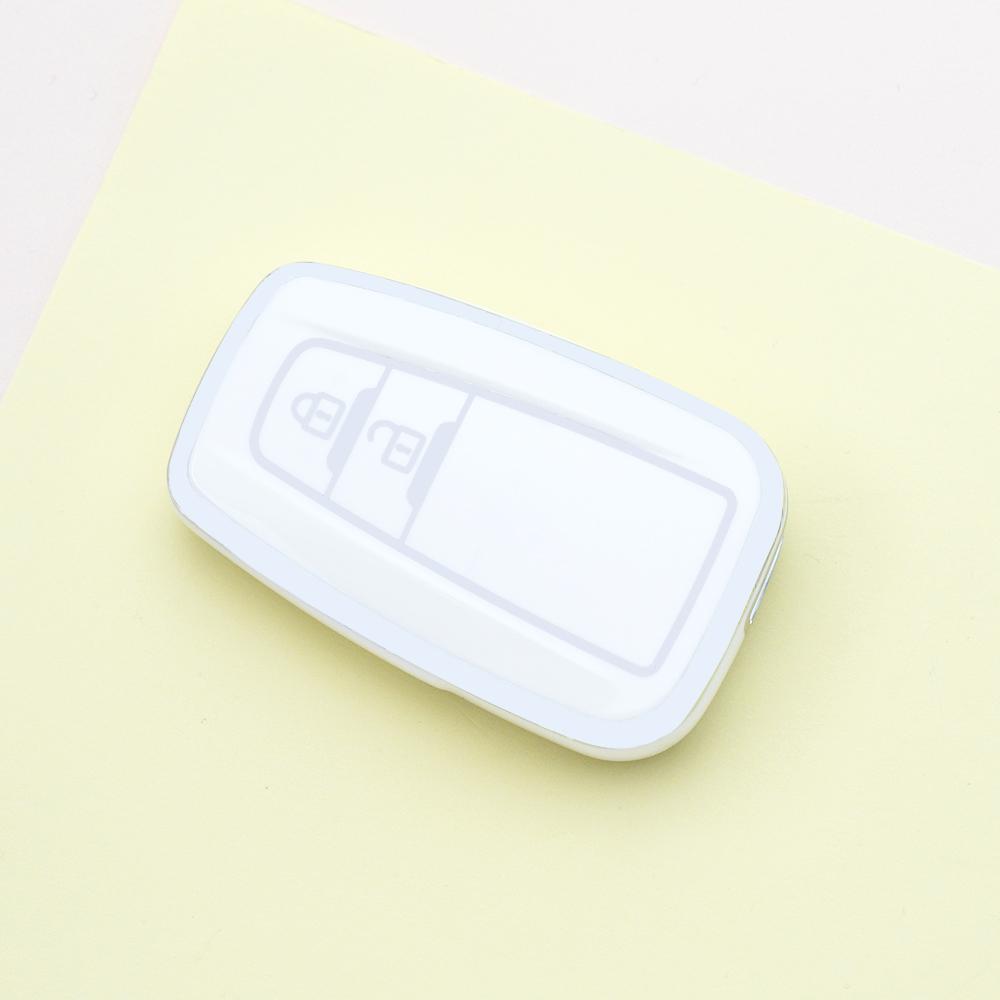 2 Tasten TPU Autoschlüsselhülle Vollständige Abdeckung Keyless Für Toyota Prius Camry Corolla CHR C-HR RAV4 Land Cruiser Prado Hülle Schlüsselanhänger Halter Zubehör