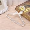 5pcs Baby Clothes Hanger Pearl Bow Rack Dog Hanger Plastic Pearl Bead Clothes Hangers Pet Cat Clothing Kid Hangers Organizer