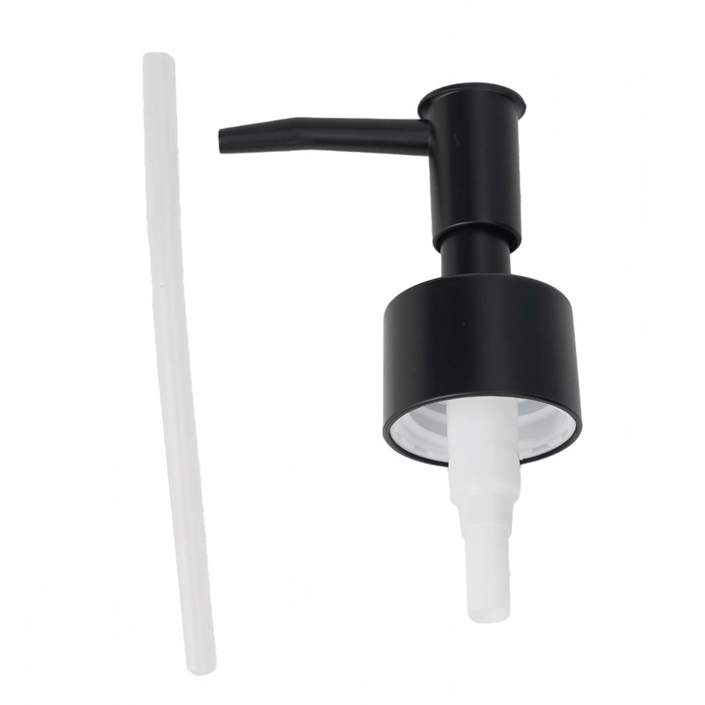 ABS Plastic Pump Head Tube Black Head Shower Silver
