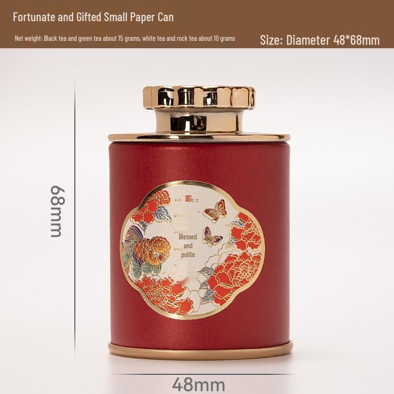Compact Sealed Tea Can: Portable Empty Paper Packaging for Tea
