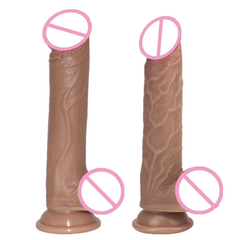 Liquid Silicone Dildo Female Masturbator Adult Soft Anal Plug Wearing Dildo Sexual Products