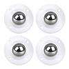 360° Rotation Pulleys Quiet Furniture Casters Roller Stickable Ball Casters Universal Wheel Pulley Base Steel Ball Rotate Castor