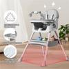 E500 Tragbarer Hochstuhl für Babys – Faltbares Design, Extra-Große Anti-Rutsch-Basis, Abnehmbare Spielzeugstange, Hygienisches Füttern
