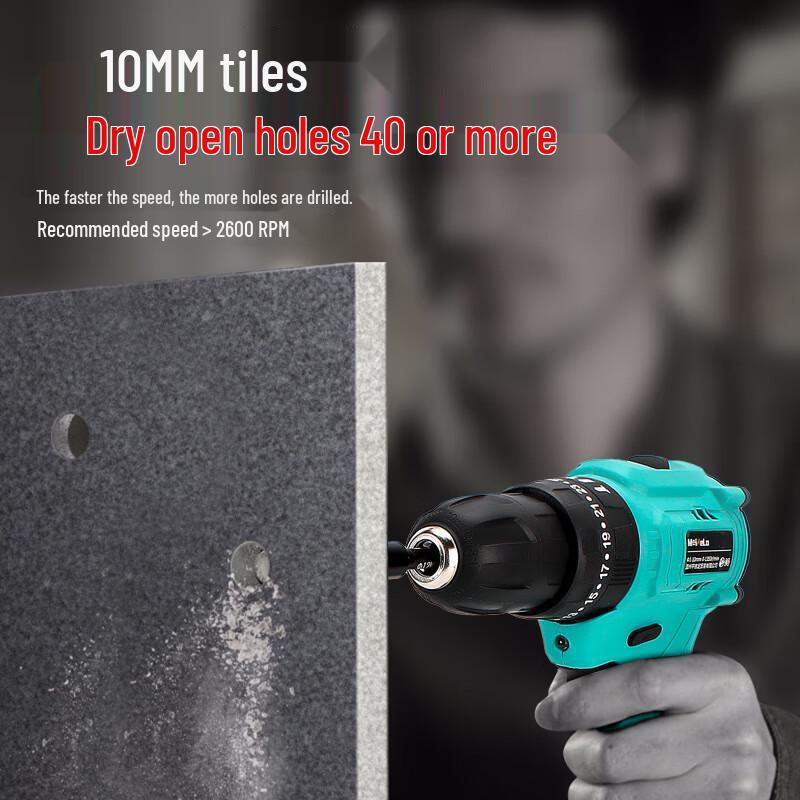Hex Shank Hole Drill Bit for Glass, Marble, Ceramic, and Porcelain Tiles - Dry Use