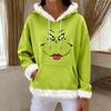 Women's Casual Fashion Print Long Sleeve Hooded Sweatshirt Top