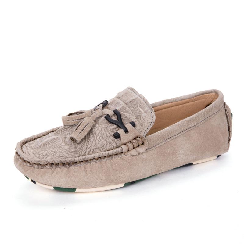 Fashion Hot Sale Brand Men Loafers Genuine Leather Suede Men's Casual Shoes Moccasins Slip On Boat Shoes Fashion Tassel Driving Flats
